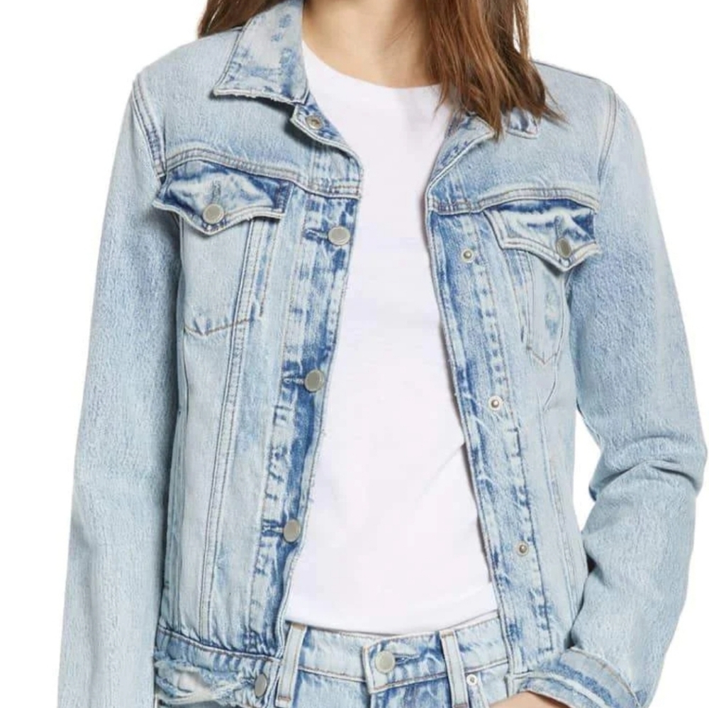 Hudson Jeans Denim Trucker Jacket Size Large NWT